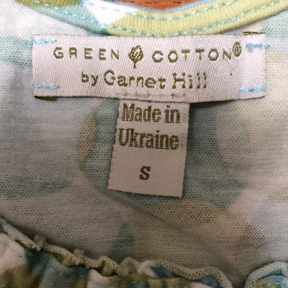 Garnet Hill Green Cotton Pastel Cotton Shift Dress - Picture 3 of 4
